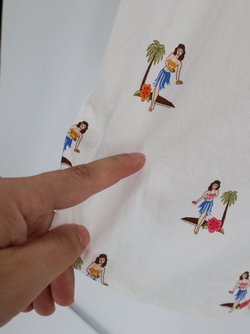 Tommy Bahama hawaiian shirt men XL Printed Hula Oasis Camp Shirt White SC cotton - Picture 4 of 14